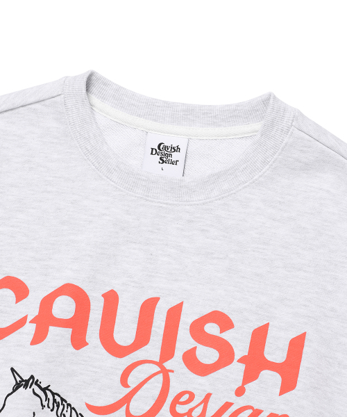 Cavish(カビシ)の「UNICORN SWEATSHIRT LIGHT GREY(CV2EFUM443A)(スウェット・レディース・ライトグレー・SMALL/MEDIUM/LARGE/X-LARGE)」の3枚目の写真