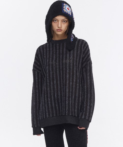 Stripe Knit Black