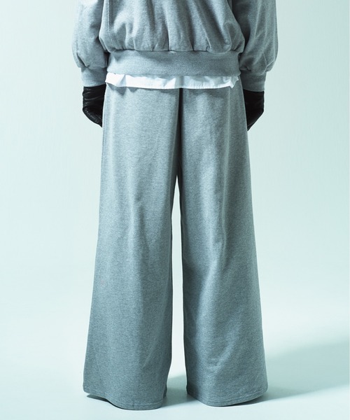 CAMPHOR WOOD（カンファーウッド）の「WIDE BAGGY GRIDDER SWEAT PANTS / ワイドバギーグリッダースウェットパンツ（スウェットパンツ・メンズ・グレー/ブラック・SMALL/MEDIUM/LARGE）」の10枚目の写真