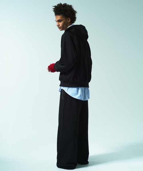 CAMPHOR WOOD（カンファーウッド）の「WIDE BAGGY GRIDDER SWEAT PANTS / ワイドバギーグリッダースウェットパンツ（スウェットパンツ・メンズ・グレー/ブラック・SMALL/MEDIUM/LARGE）」の7枚目の写真