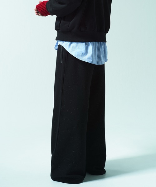 CAMPHOR WOOD（カンファーウッド）の「WIDE BAGGY GRIDDER SWEAT PANTS / ワイドバギーグリッダースウェットパンツ（スウェットパンツ・メンズ・グレー/ブラック・SMALL/MEDIUM/LARGE）」の8枚目の写真