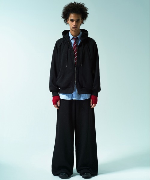 CAMPHOR WOOD（カンファーウッド）の「WIDE BAGGY GRIDDER SWEAT PANTS / ワイドバギーグリッダースウェットパンツ（スウェットパンツ・メンズ・グレー/ブラック・SMALL/MEDIUM/LARGE）」の5枚目の写真