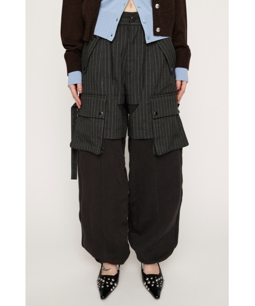 SLY（スライ）の「【2026SS新作】KNIT DOCKING CARGO PT ニットドッキング カーゴパンツ 冬服 春服（カーゴパンツ・レディース・ライトベージュ/グレー系その他2・1/2）」の6枚目の写真