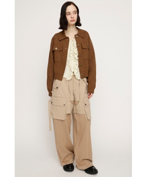 SLY（スライ）の「【2026SS新作】KNIT DOCKING CARGO PT ニットドッキング カーゴパンツ 冬服 春服（カーゴパンツ・レディース・ライトベージュ/グレー系その他2・1/2）」の13枚目の写真