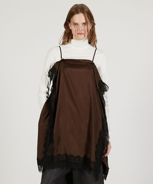 PRANK PROJECT（プランクプロジェクト）の「【Pre-Order】レースシンメワンピース / Square Pattern Skirt OP（ワンピース・レディース・ブラック/アイボリー/ブラウン・FREE）」の3枚目の写真