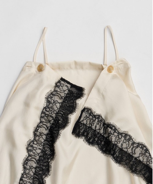 PRANK PROJECT（プランクプロジェクト）の「【Pre-Order】レースシンメワンピース / Square Pattern Skirt OP（ワンピース・レディース・ブラック/アイボリー/ブラウン・FREE）」の4枚目の写真