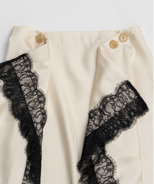 PRANK PROJECT（プランクプロジェクト）の「【Pre-Order】レースシンメワンピース / Square Pattern Skirt OP（ワンピース・レディース・ブラック/アイボリー/ブラウン・FREE）」の5枚目の写真