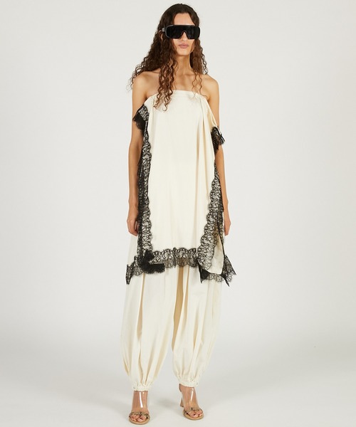 PRANK PROJECT（プランクプロジェクト）の「【Pre-Order】レースシンメワンピース / Square Pattern Skirt OP（ワンピース・レディース・ブラック/アイボリー/ブラウン・FREE）」の8枚目の写真