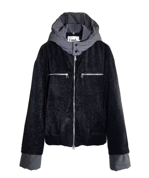 Melo Detachment Kit Velour Jacket_BK