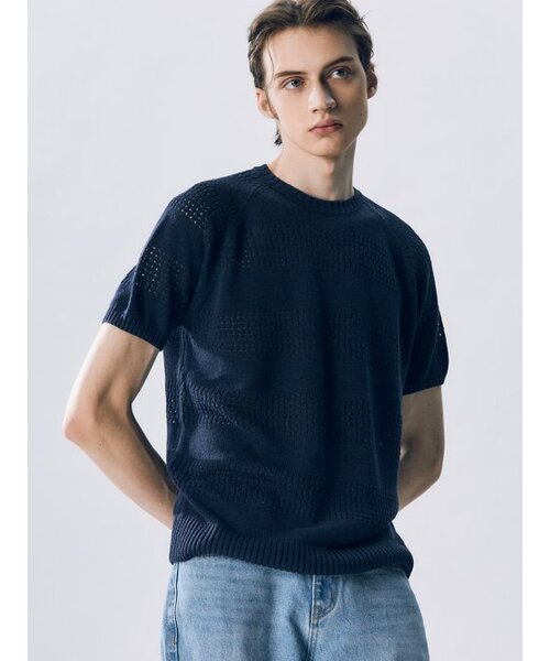EDWARDMAX（エドワードマックス）の「モリナ 半袖ニットウェア ネイビー（ニット/セーター・メンズ・その他・MEDIUM/LARGE）」の4枚目の写真