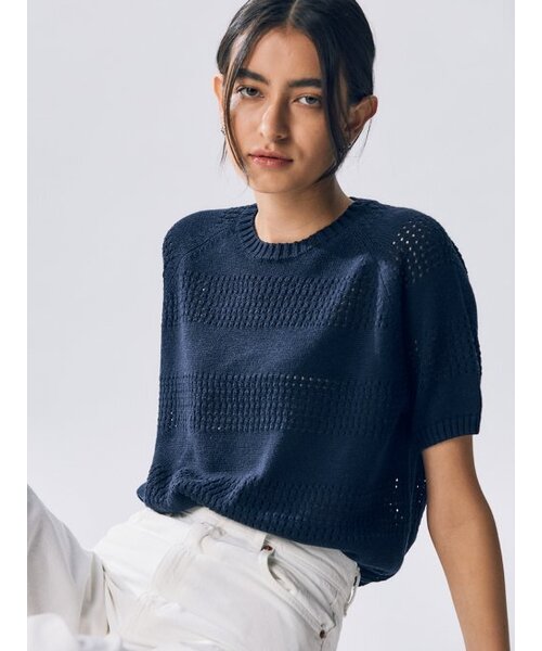 EDWARDMAX（エドワードマックス）の「モリナ 半袖ニットウェア ネイビー（ニット/セーター・メンズ・その他・MEDIUM/LARGE）」の6枚目の写真