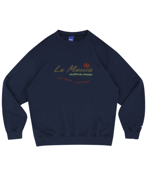 STAFF ONLY(スタッフオンリー)の「LA MUSICA SWEATSHIRTS 02 (NAVY)(スウェット・メンズ・その他・SMALL/MEDIUM/LARGE)」の1枚目の写真