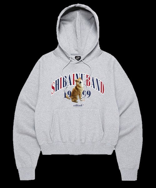 WILDROCK(ワイルドロック)の「シバイヌバンドフード_ダークグレー(パーカー・メンズ・その他・FREE/LARGE/MEDIUM/SMALL)」の1枚目の写真