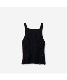 Bask Damaged Sleeveless Black