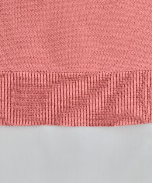 SHOO・LA・RUE（シューラルー）の「【洗濯機可/S-LL】さらに軽くなった スポンディッシュ裾フェイクトップス（ニット/セーター・レディース・ネイビー/イエロー/ピンク系/サックスブルー/パープル系4・01/04/02/03）」の18枚目の写真