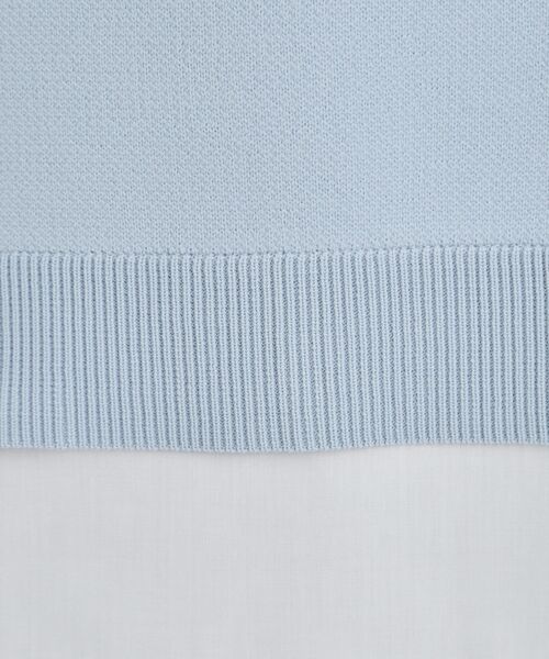 SHOO・LA・RUE（シューラルー）の「【洗濯機可/S-LL】さらに軽くなった スポンディッシュ裾フェイクトップス（ニット/セーター・レディース・ネイビー/イエロー/ピンク系/サックスブルー/パープル系4・01/04/02/03）」の22枚目の写真