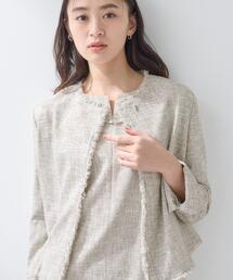 INDIVI｜インディヴィのノーカラージャケット通販 - ZOZOTOWN