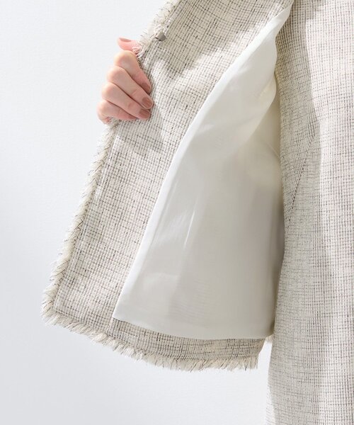 軽量／セレモニー／SETUP可能】ストレッチツイードジャケット（ノー