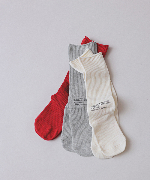 SLOBE IENA(スローブイエナ)の「《2点セット》ソックス×バンダナ HappySet(ソックス/靴下・レディース・チャコールグレー/レッド/ホワイト・FREE)」の22枚目の写真