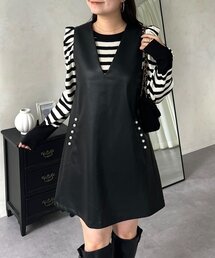 prose verse | ミドル丈フェイクレザーベスト(キャミソール)