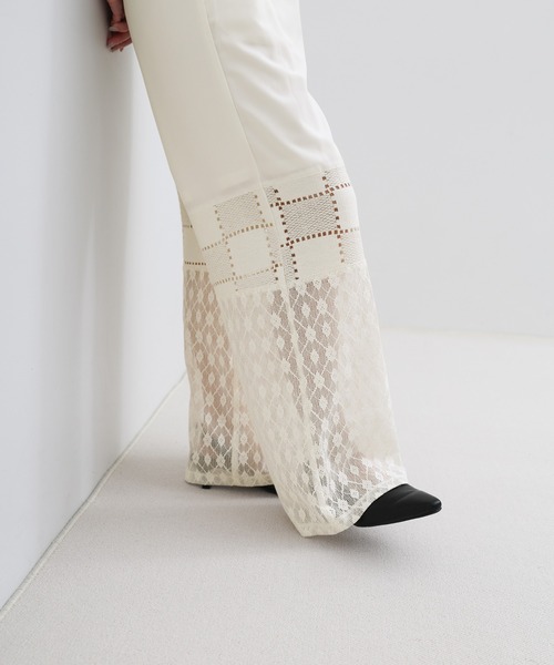 select MOCA（セレクトモカ）の「パネルレースイージーパンツ（その他パンツ・レディース・アイボリー/ブラック・FREE）」の17枚目の写真