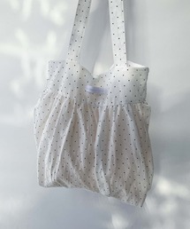 AS KNOW AS plus（アズノゥアズプラス）の「ドット柄 ギャザーバルーントートバッグ　A4サイズ対応（トートバッグ）」