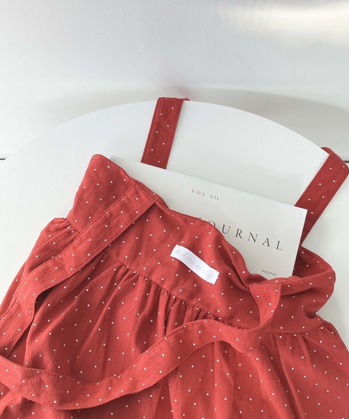 AS KNOW AS plus(アズノゥアズプラス)の「ドット柄 ギャザーバルーントートバッグ A4サイズ対応(トートバッグ・レディース・ホワイト/ブラック/イエロー/レッド・FREE)」の21枚目の写真