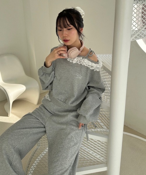 セール】【2026SS】ラメ裏毛スウェットパンツ（スウェットパンツ