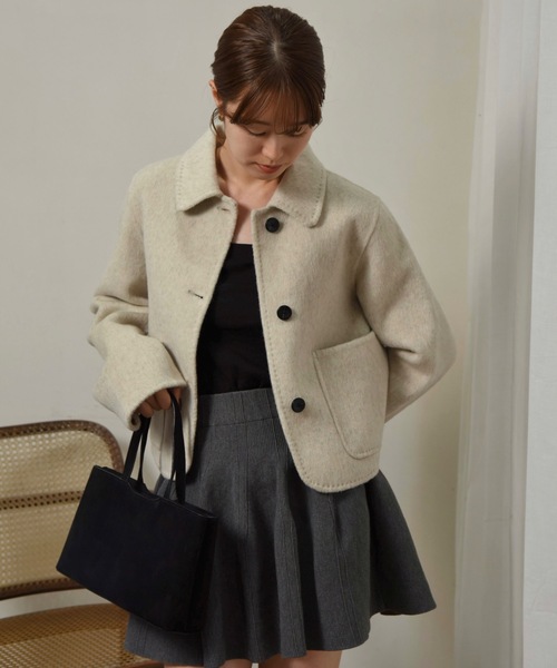 I_am（アイアム）の「fuzzy double compartment bag / ファジーダブルコンパートメントバッグ（ハンドバッグ・レディース・ブラウン/ブラック/ベージュ・FREE）」の13枚目の写真