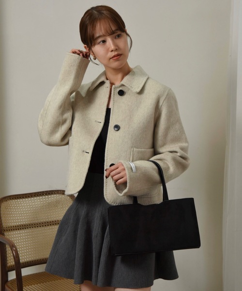 I_am（アイアム）の「fuzzy double compartment bag / ファジーダブルコンパートメントバッグ（ハンドバッグ・レディース・ブラウン/ブラック/ベージュ・FREE）」の12枚目の写真