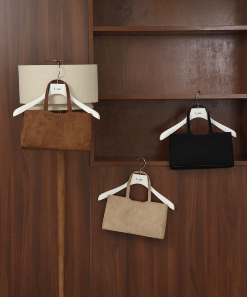 I_am（アイアム）の「fuzzy double compartment bag / ファジーダブルコンパートメントバッグ（ハンドバッグ・レディース・ブラウン/ブラック/ベージュ・FREE）」の4枚目の写真