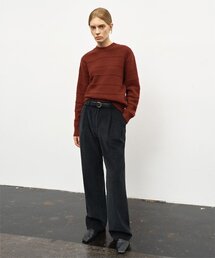 RIDIFI（リディフィ）の「CROCHET POINT CASHMERE SWEATER_BURGANDY（ニット/セーター）」