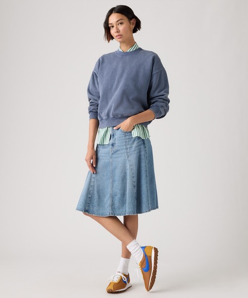 セール】Levi's/リーバイス テンセル ゴデットフレアスカート（デニム