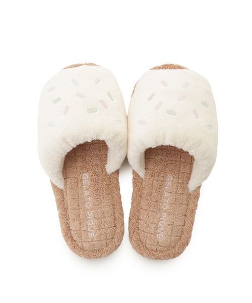 gelato pique（ジェラートピケ）の「アイスバスルームシューズ（ルームシューズ/スリッパ・レディース・クリーム・F）」の6枚目の写真