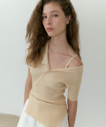 Diagonal Collar Knit (cream)