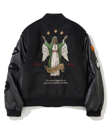 NOT4NERD（ノットフォーナード）の「Veiled Abyss Varsity Jacket - Black（ダウンジャケット/コート）」