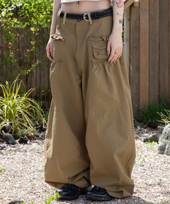 EPNK】Snap button tuck cargo pants / スナップボタンタックカーゴ