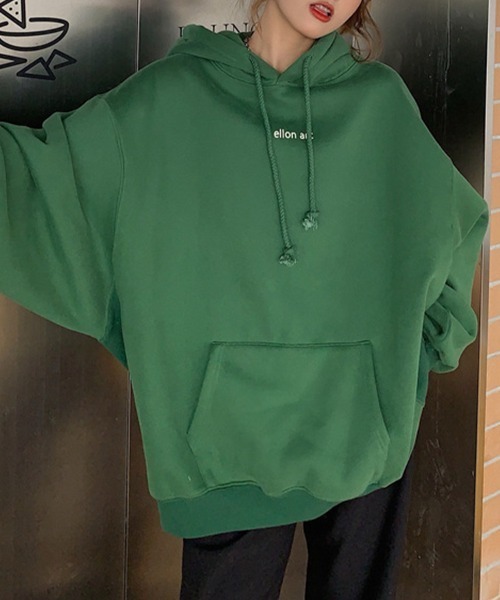 Flugge（フラッジー）の「ビッグシルエットロゴパーカー（パーカー・レディース・グリーン/ネイビー・LARGE/MEDIUM）」の4枚目の写真
