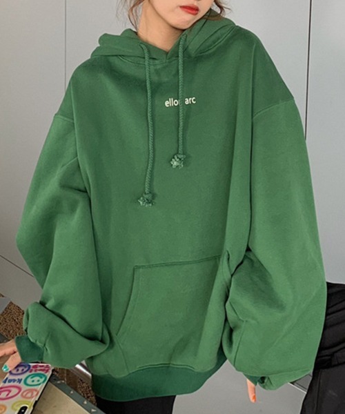 Flugge（フラッジー）の「ビッグシルエットロゴパーカー（パーカー・レディース・グリーン/ネイビー・LARGE/MEDIUM）」の9枚目の写真
