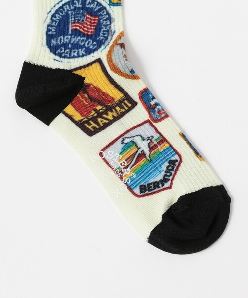 ROSTER SOX(ロスターソックス)の「【別注】ROSTER SOX / ワッペン プリント SOX(ソックス/靴下・レディース・ナチュラル・ONE SIZE)」の3枚目の写真