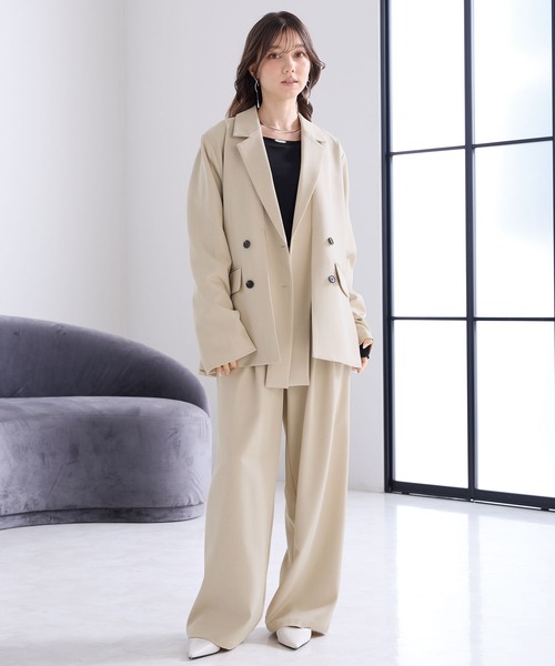 Elishe（エリシェ）の「デザインテーラードジャケット（テーラードジャケット・レディース・ベージュ系/アイボリー/チャコールグレー・FREE）」の13枚目の写真