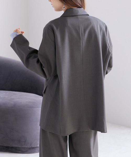 Elishe（エリシェ）の「デザインテーラードジャケット（テーラードジャケット・レディース・ベージュ系/アイボリー/チャコールグレー・FREE）」の17枚目の写真