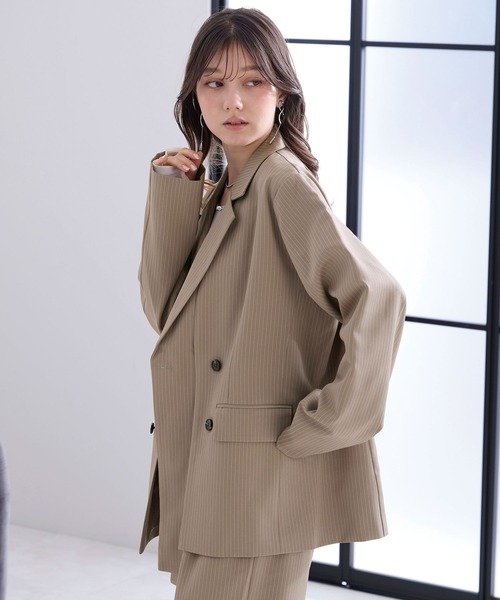 Elishe（エリシェ）の「デザインテーラードジャケット（テーラードジャケット・レディース・ベージュ系/アイボリー/チャコールグレー・FREE）」の10枚目の写真