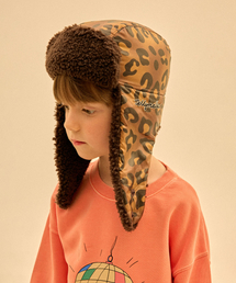 JELLY MALLOW（ゼリーメロ）の「レオパードダンブルダウン耳あて防寒帽_ブラウン（ハット）」