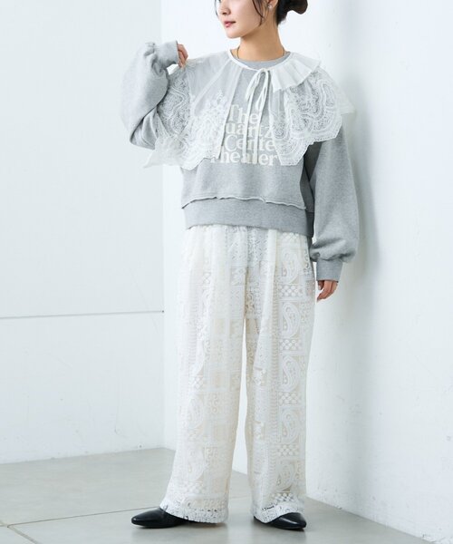 CIAOPANIC TYPY（チャオパニックティピー）の「【india】マルチウェイレース付け襟（付け襟・レディース・ホワイト・ONE SIZE）」の6枚目の写真