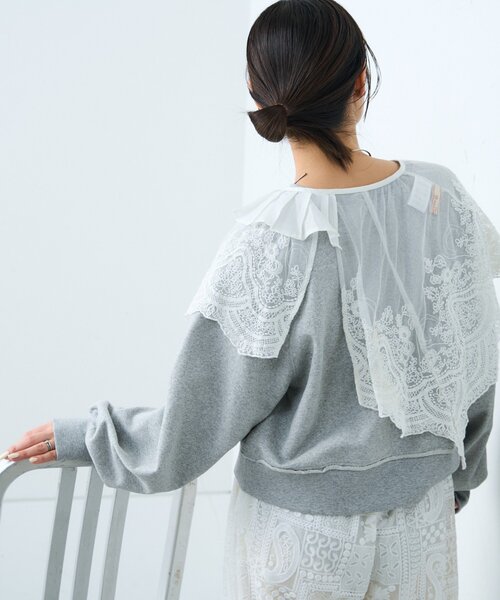 CIAOPANIC TYPY（チャオパニックティピー）の「【india】マルチウェイレース付け襟（付け襟・レディース・ホワイト・ONE SIZE）」の7枚目の写真