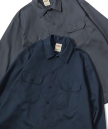 Dickies/ディッキーズ 574 LS Work Shirt/オーバーサイズ TCツイル 無地 ワークシャツ/長袖シャツ/レディース メンズ