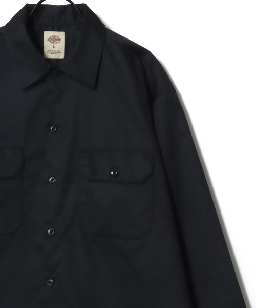 Dickies(ディッキーズ)の「Dickies/ディッキーズ 574 LS Work Shirt/オーバーサイズ TCツイル 無地 ワークシャツ/長袖シャツ/レディース メンズ(シャツ/ブラウス・メンズ・チャコールグレー/ブラック/ネイビー/ベージュ・L/M/XL)」の5枚目の写真