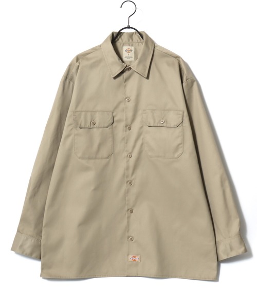 Dickies(ディッキーズ)の「Dickies/ディッキーズ 574 LS Work Shirt/オーバーサイズ TCツイル 無地 ワークシャツ/長袖シャツ/レディース メンズ(シャツ/ブラウス・メンズ・チャコールグレー/ブラック/ネイビー/ベージュ・L/M/XL)」の13枚目の写真