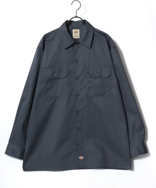 Dickies(ディッキーズ)の「Dickies/ディッキーズ 574 LS Work Shirt/オーバーサイズ TCツイル 無地 ワークシャツ/長袖シャツ/レディース メンズ(シャツ/ブラウス・メンズ・チャコールグレー/ブラック/ネイビー/ベージュ・L/M/XL)」の11枚目の写真